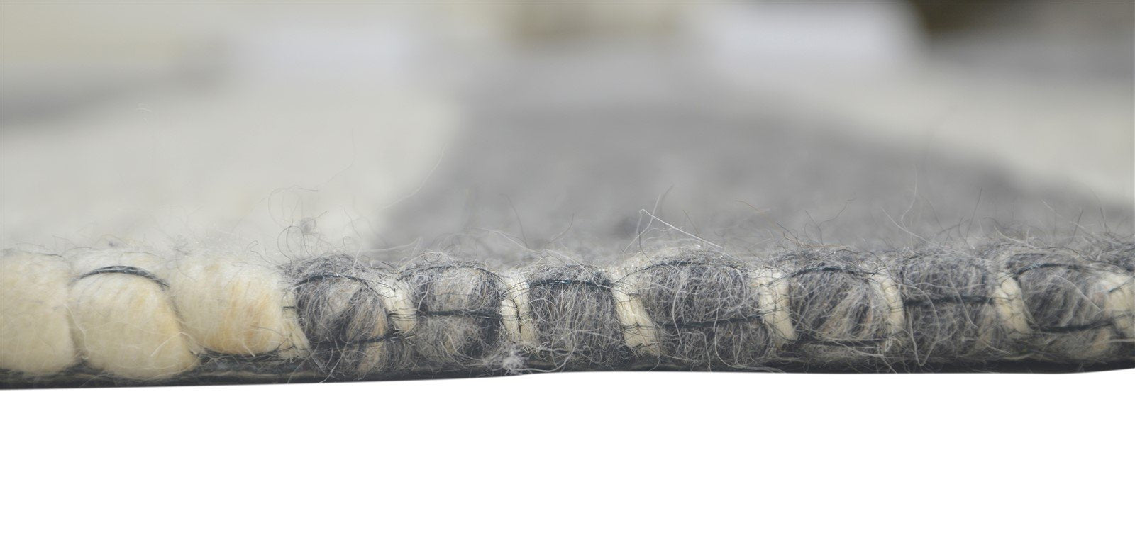 Wool Charcoal Rug 5X8 Modern Hand Woven Scandinavian Striped Room Size Carpet   7860679901333