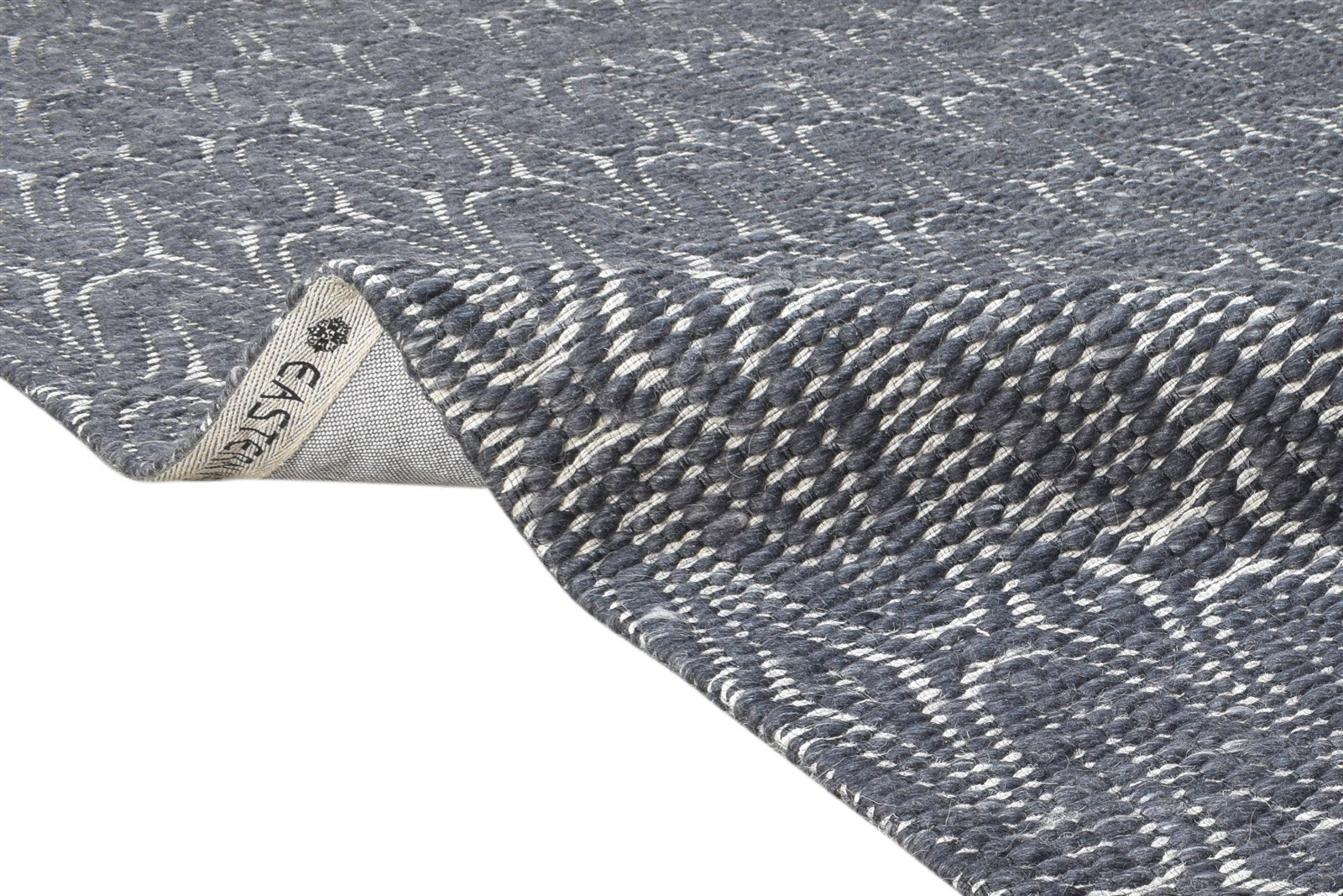 Wool Charcoal Rug 5X8 Modern Jacquard Loom Scandinavian Nordic Room Size Carpet   7864585257109