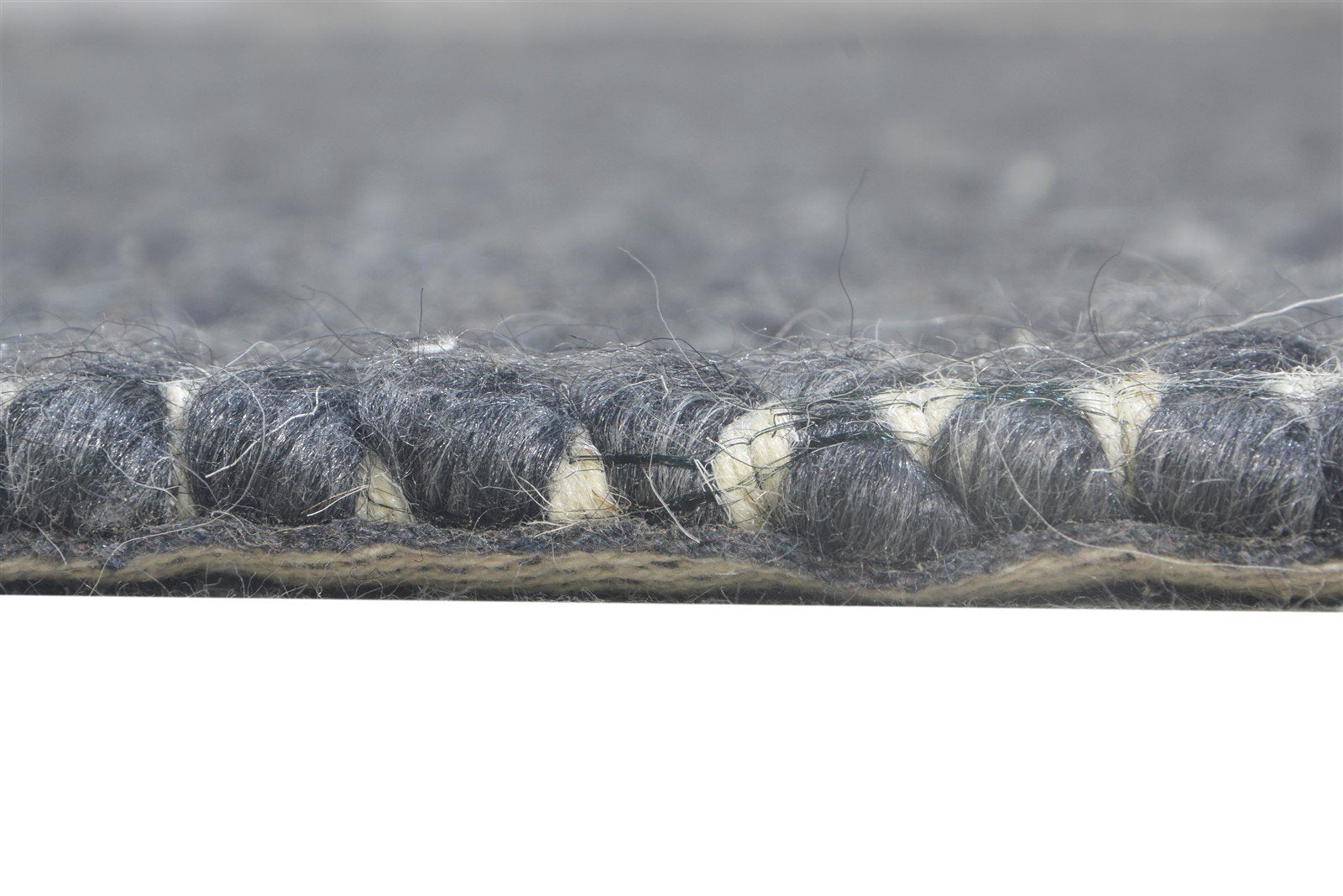 Wool Charcoal Rug 5X8 Modern Jacquard Loom Scandinavian Nordic Room Size Carpet   7864585257109