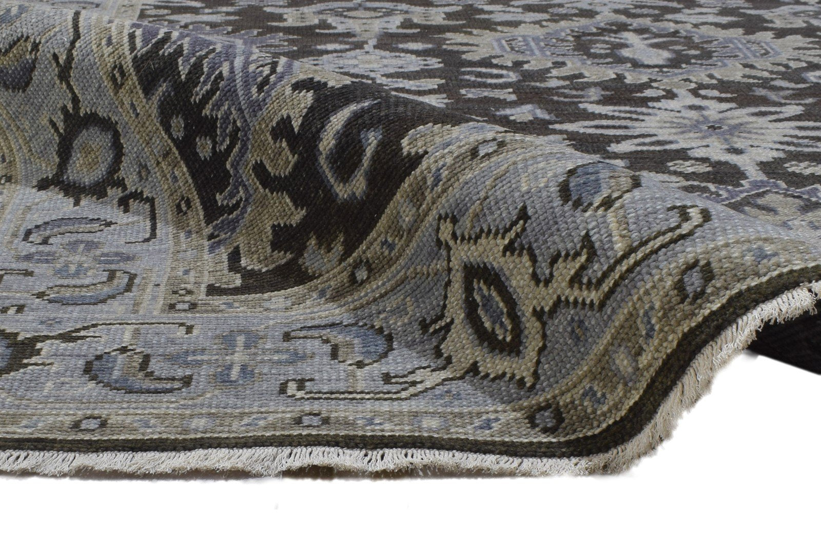 Wool Charcoal Rug 6' X 9' Persian Hand Knotted Oushak Oriental Room Size Carpet   7864342872213