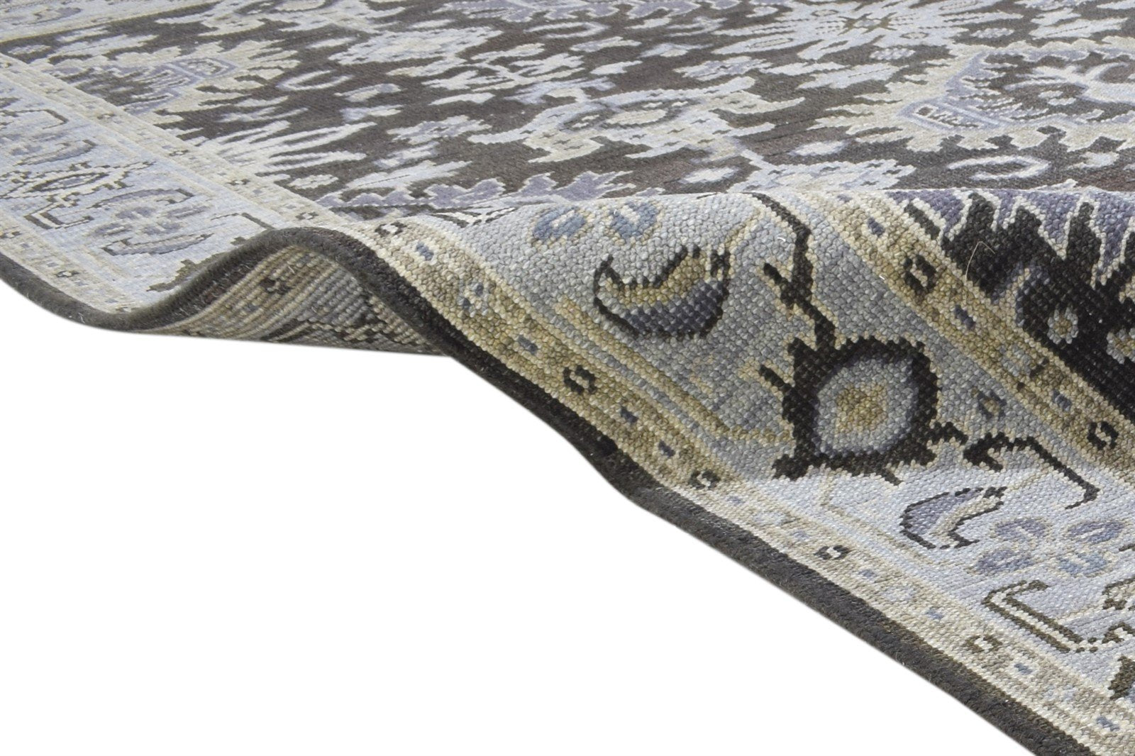 Wool Charcoal Rug 6' X 9' Persian Hand Knotted Oushak Oriental Room Size Carpet   7864342872213