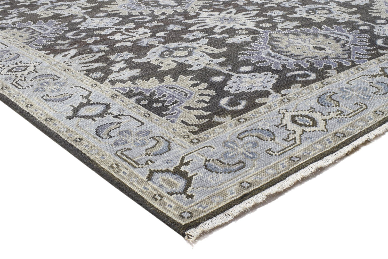 Wool Charcoal Rug 6' X 9' Persian Hand Knotted Oushak Oriental Room Size Carpet   7864342872213