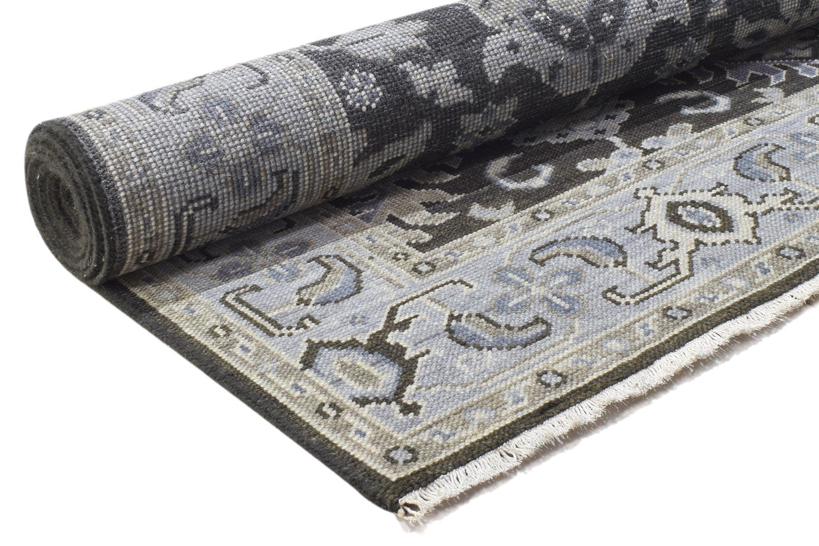Wool Charcoal Rug 6' X 9' Persian Hand Knotted Oushak Oriental Room Size Carpet   7864342872213