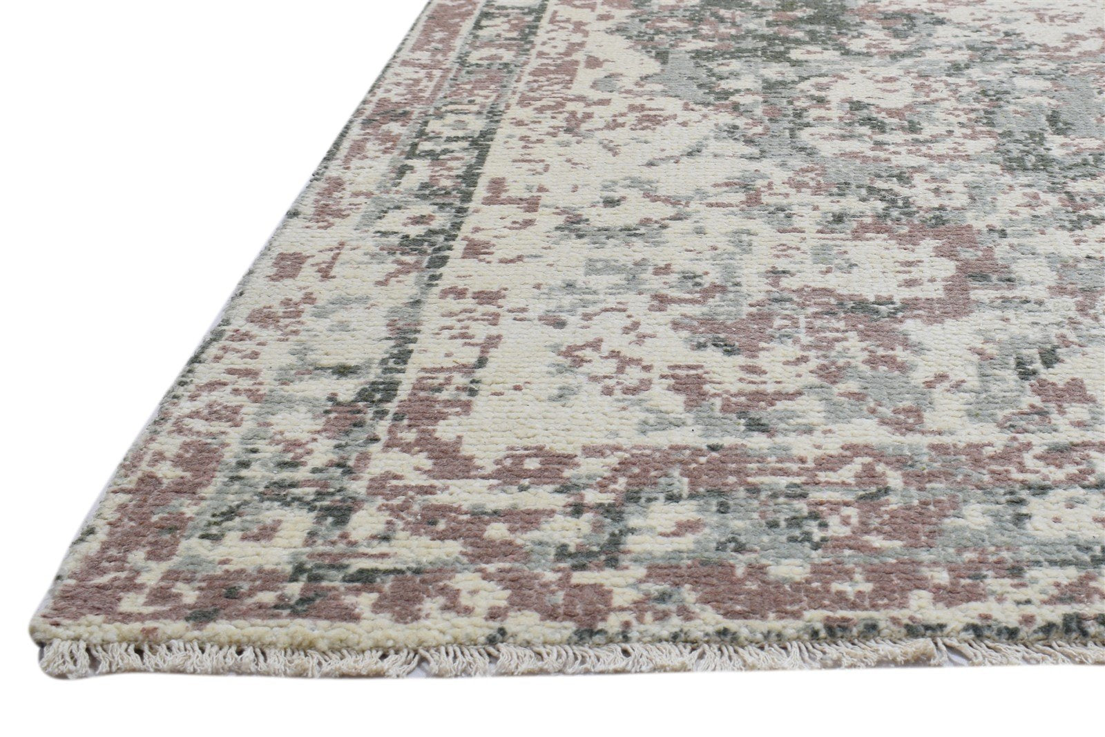 Wool Charcoal Rug 6X9 Persian Hand Knotted Heriz-Indian Distressed Room Size   7864082464917