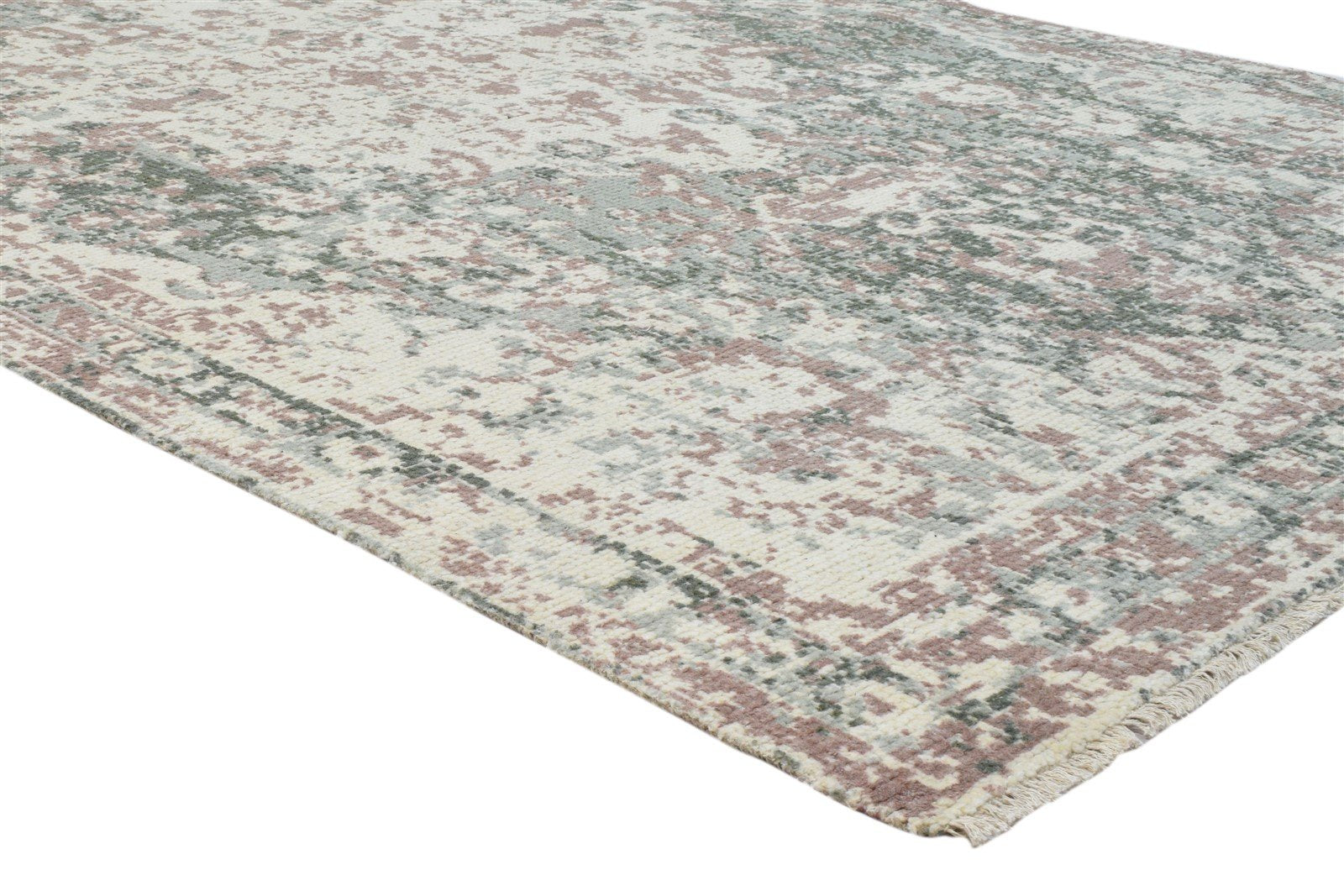 Wool Charcoal Rug 6X9 Persian Hand Knotted Heriz-Indian Distressed Room Size   7864082464917
