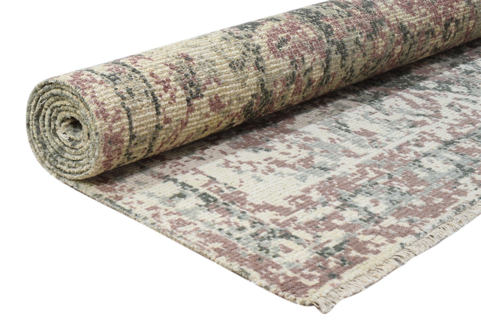 Wool Charcoal Rug 6X9 Persian Hand Knotted Heriz-Indian Distressed Room Size   7864082464917