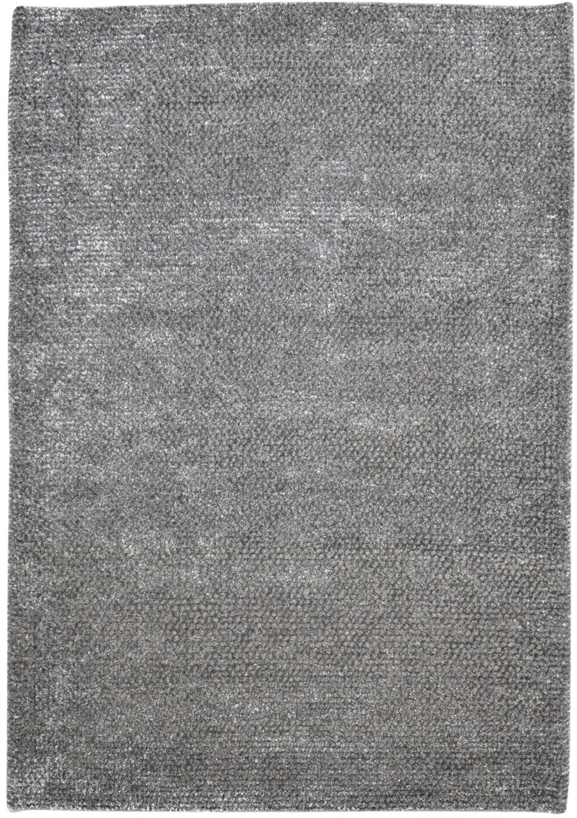 Wool Charcoal Rug 7' X 10' Modern Hand Woven Scandinavian Solid Large Carpet   7864780259477