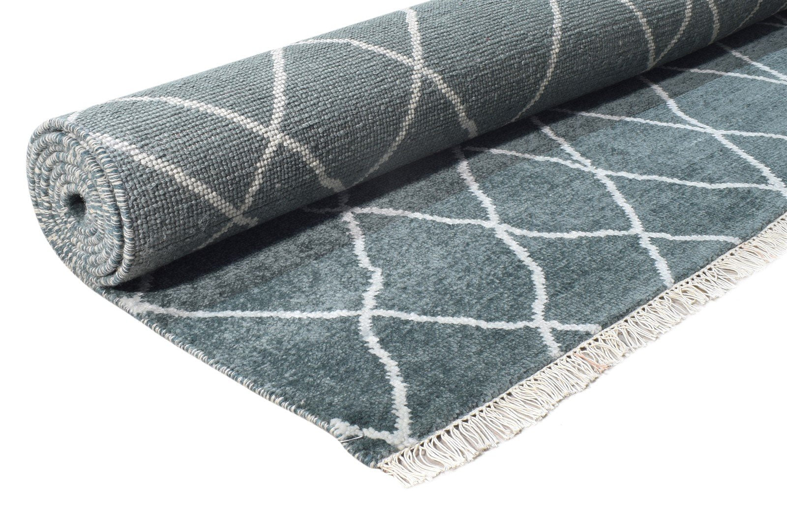 Wool Charcoal Rug 8' X 10' Modern Hand Knotted Moroccan Abstract Large Carpet   7865147555989