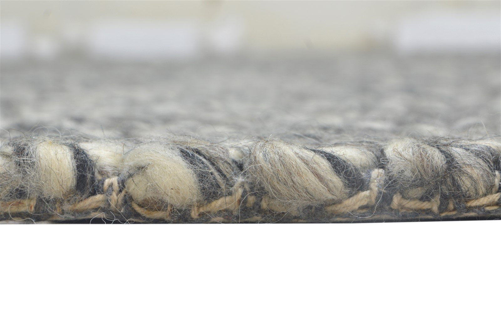 Wool Charcoal Rug 8' X 11' Modern Hand Woven Scandinavian Solid Large Carpet   7864102944917