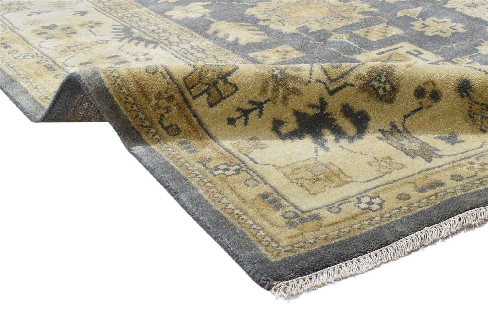 Wool Charcoal Rug 9' X 12' Persian Hand Knotted Oushak Oriental Large Carpet   7864184963221