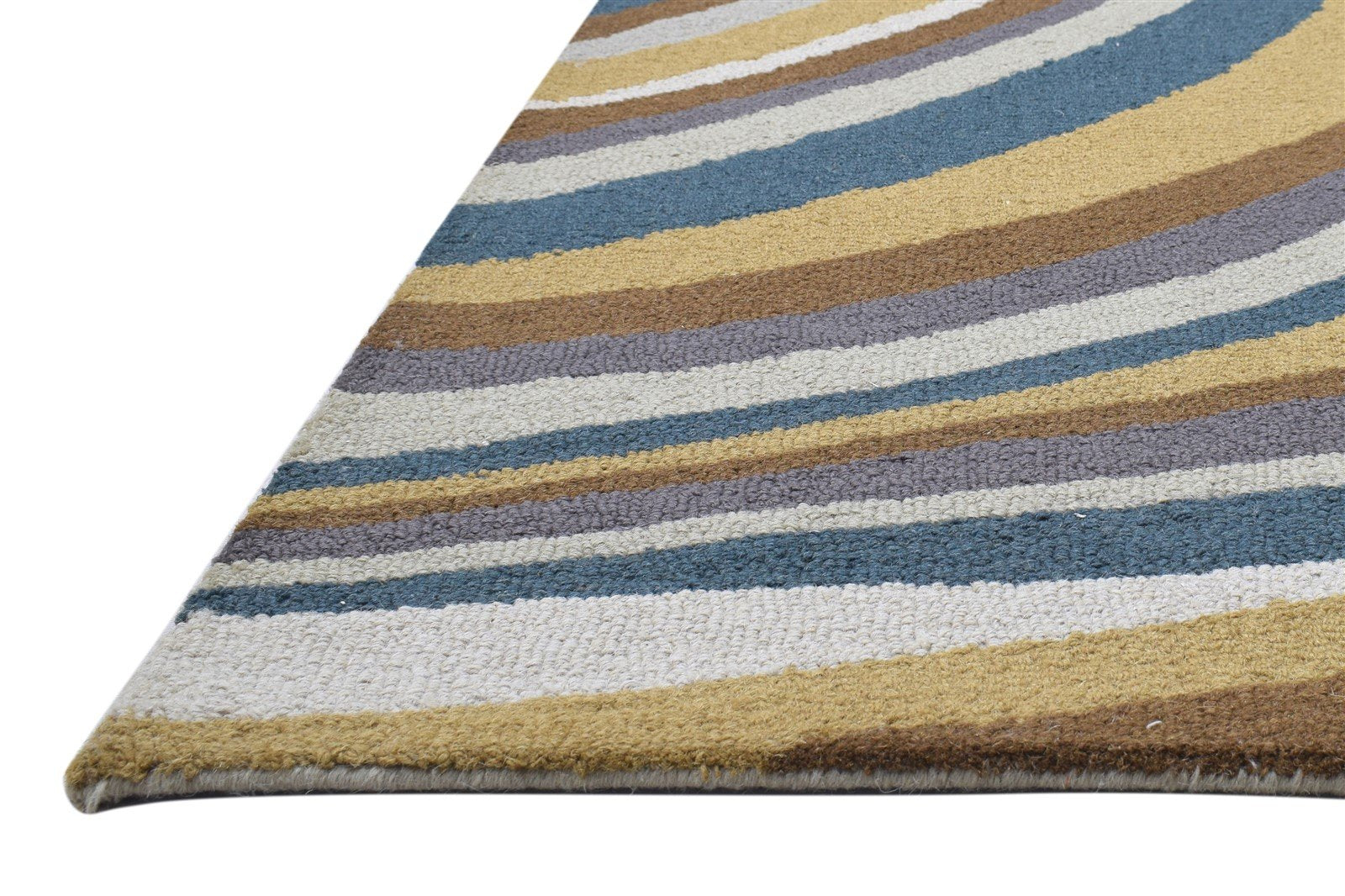 Wool Colorful Rug 5X8 Modern Hand Tufted Heriz-Indian Swirls Room Size Carpet   7864095834261