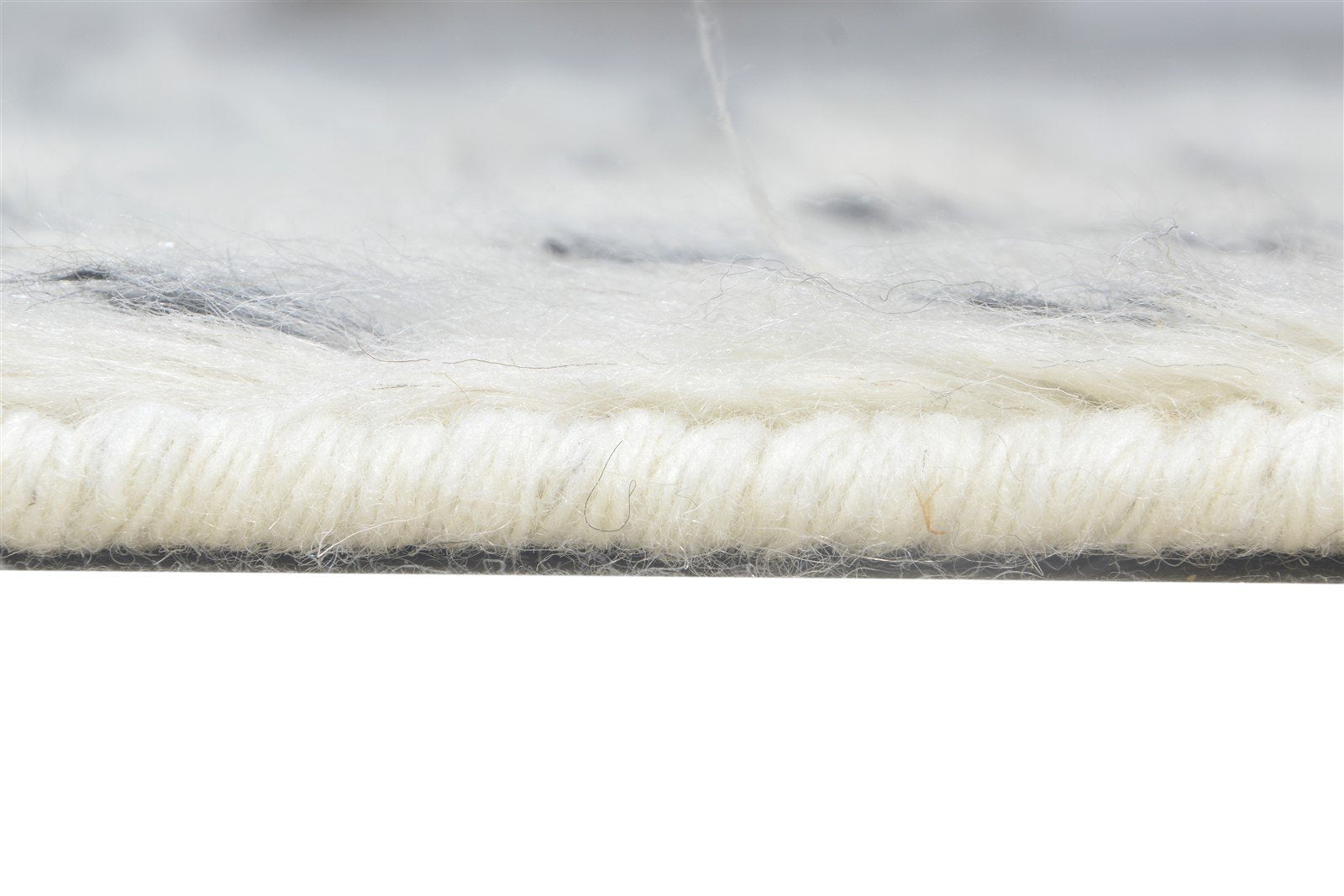Wool Cream Rug 2' X 3' Modern Hand Knotted Scandinavian Abstract Small Carpet   7865123668117