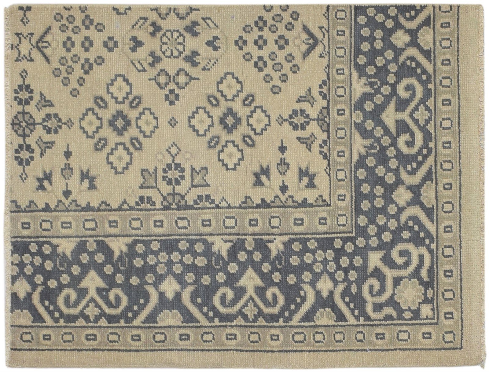 Wool Cream Rug 3' X 4' Persian Hand Knotted Bokhara Oriental Room Size Carpet   7864086724757