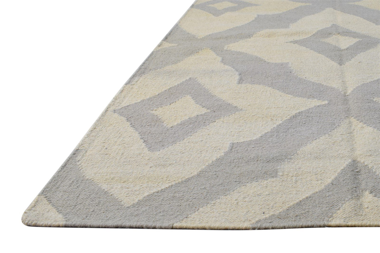 Wool Cream Rug 3' X 5' Modern Dhurrie Moroccan Floral Room Size Carpet   7865196576917