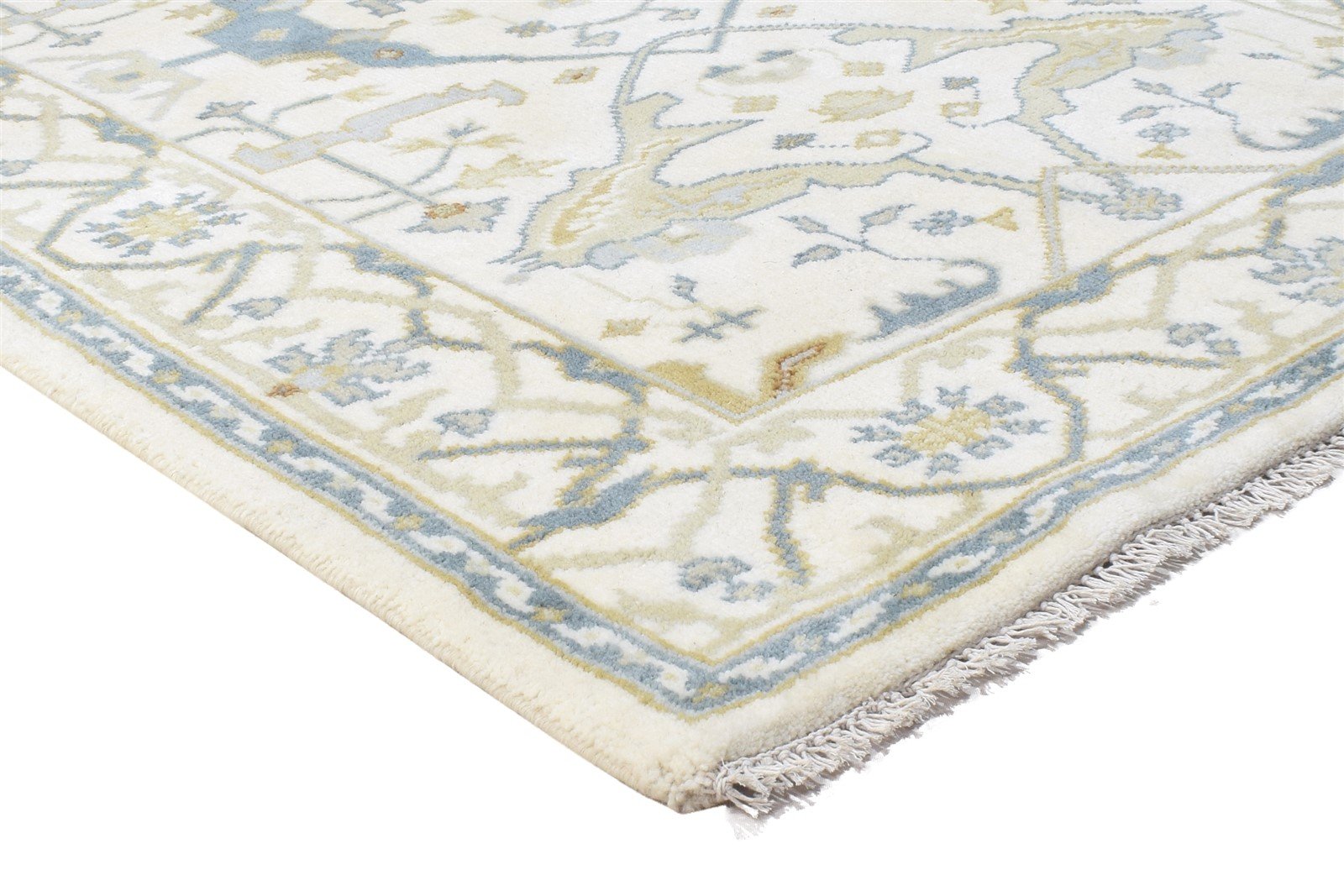Wool Cream Rug 4' X 6' Persien Hand Knotted Oushak Oriental Room Size Carpet   7864328454293