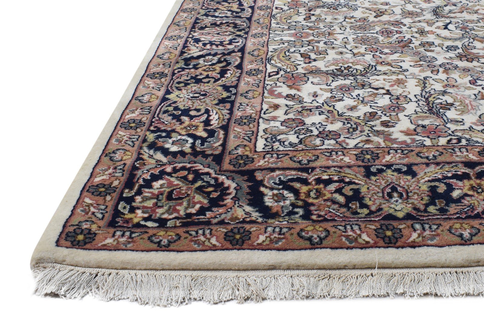 Wool Cream Rug 5' X 7' Persian Hand Knotted Kashan Oriental Room Size Carpet   7864633786517