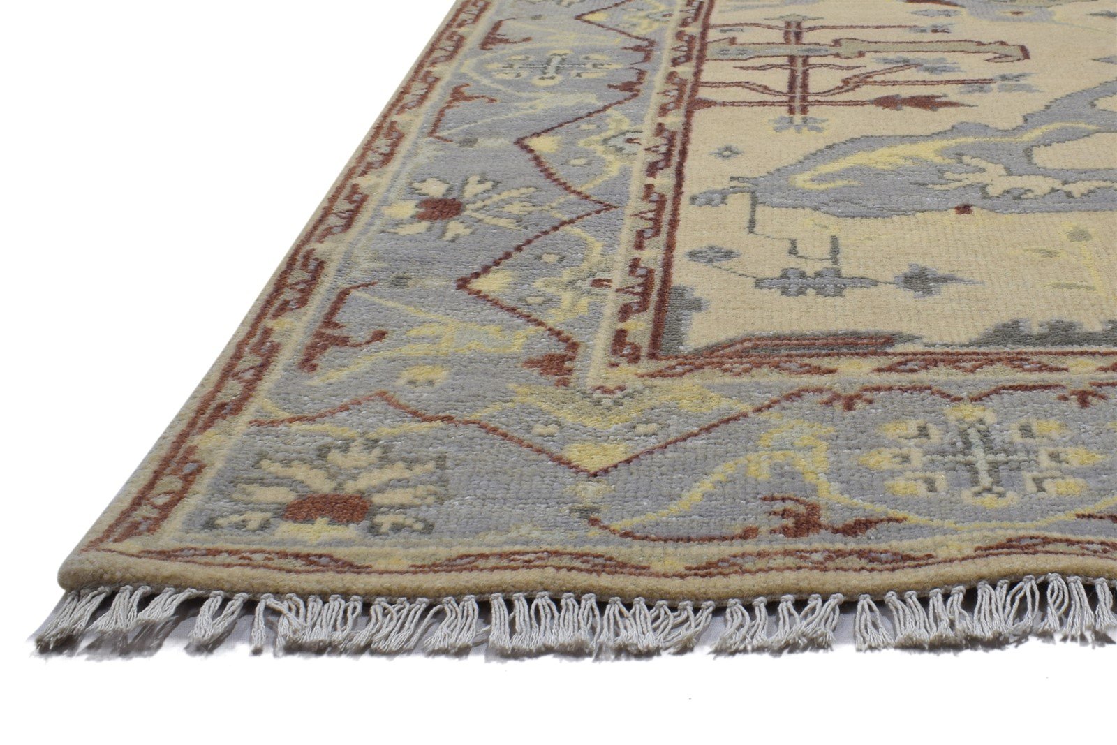 Wool Cream Rug 5' X 8' Persian Hand Knotted Oushak Oriental Room Size Carpet   7864090689685