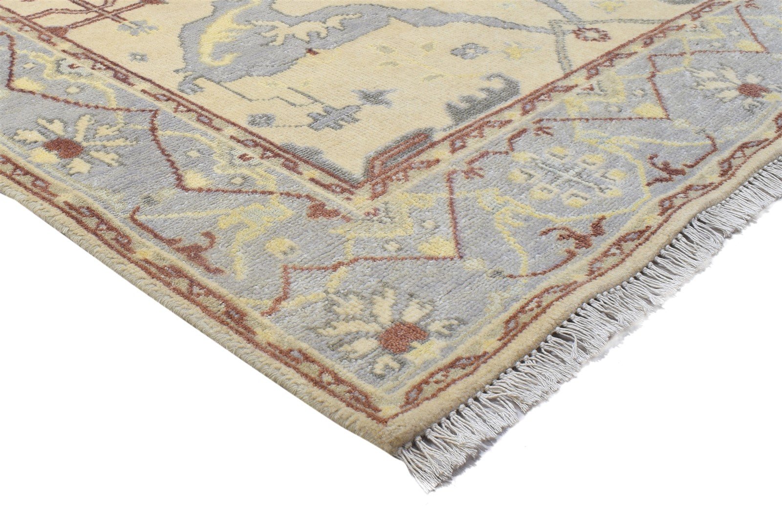Wool Cream Rug 5' X 8' Persian Hand Knotted Oushak Oriental Room Size Carpet   7864090689685