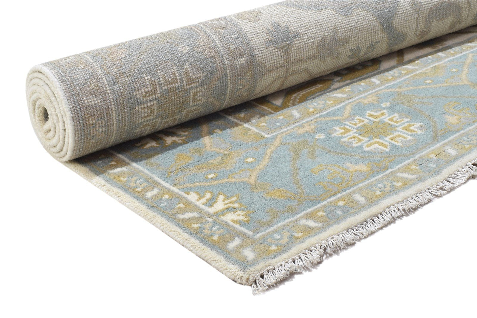 Wool Cream Rug 6' X 9' Persien Hand Knotted Oushak Oriental Large Carpet   7864323244181