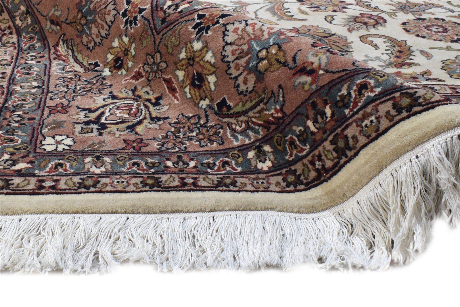 Wool Cream Rug 8' X 10' Persian Hand Knotted Kashan Oriental Large Carpet   7864635293845