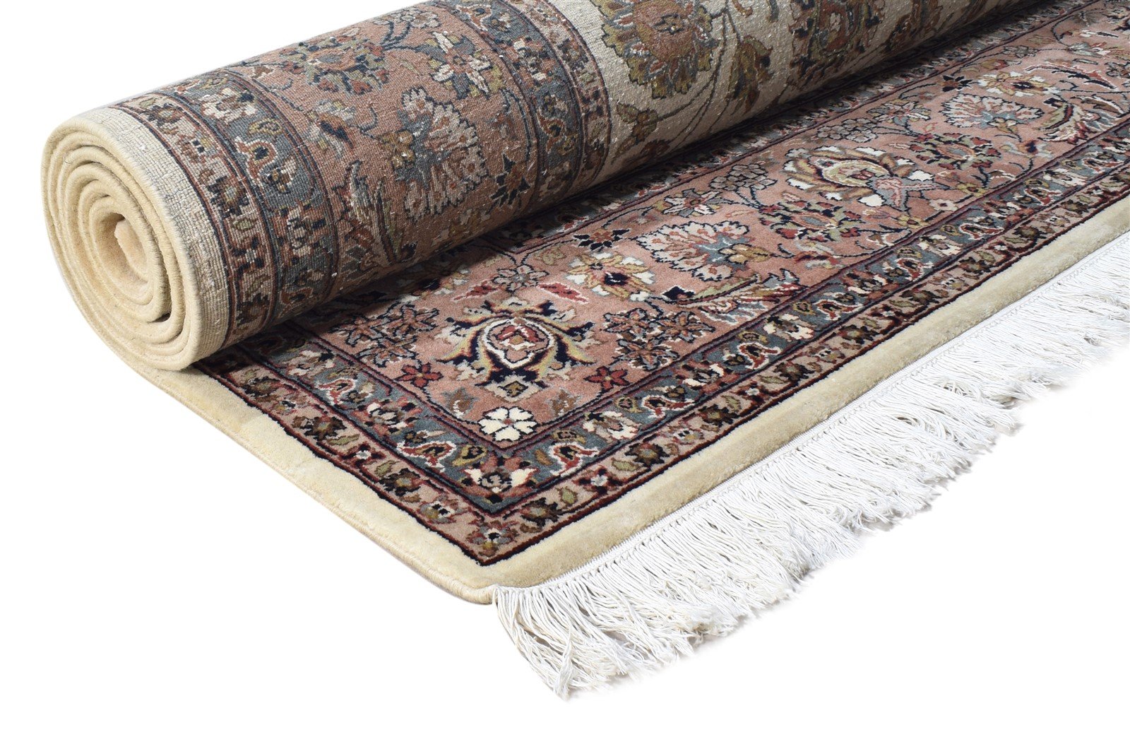 Wool Cream Rug 8' X 10' Persian Hand Knotted Kashan Oriental Large Carpet   7864635293845
