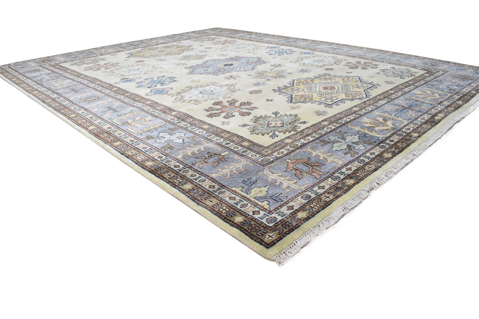 Wool Cream Rug 8' X 10' Persian Hand Knotted Kazak Oriental Large Carpet   7864193810581