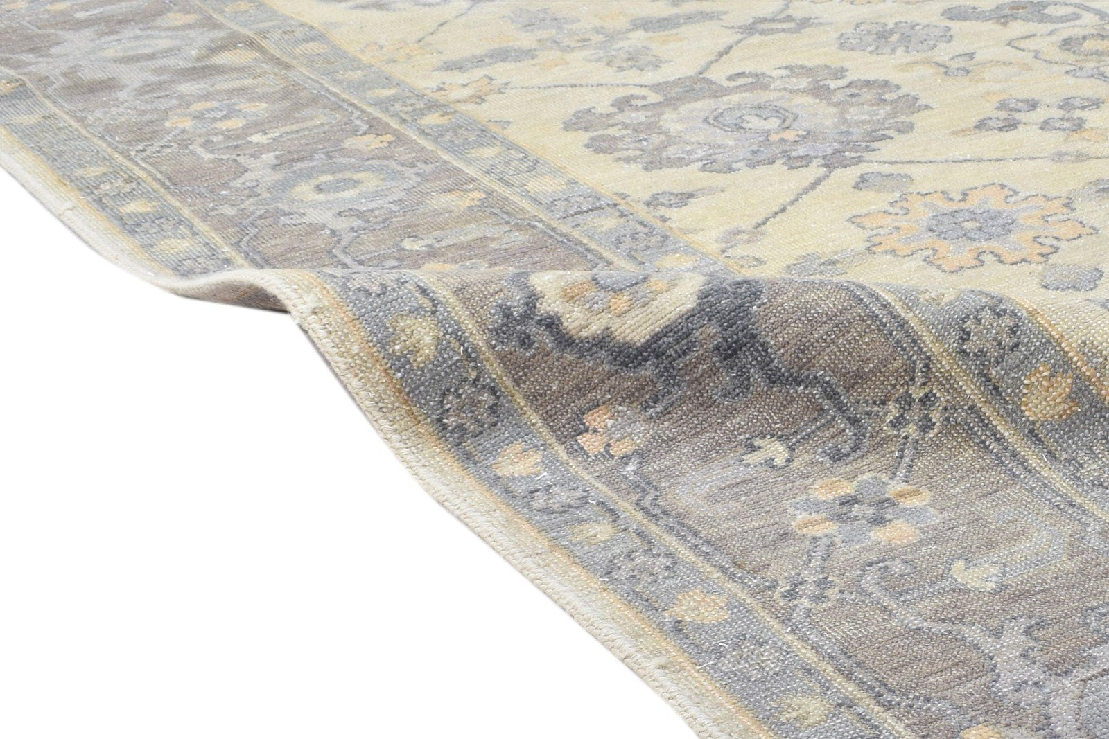 Wool Cream Rug 8' X 10' Persian Hand Knotted Oushak Oriental Large Carpet   7864112971925