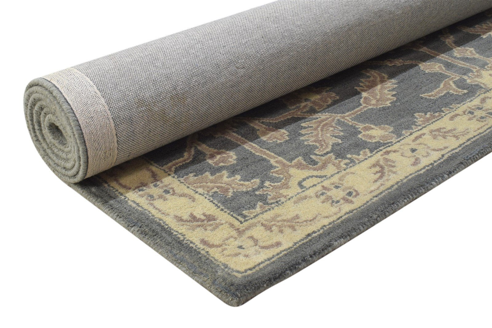 Wool Dark Grey Rug 5' X 8' Persian Hand Tufted Oushak Oriental Room Size Carpet   7864288772245