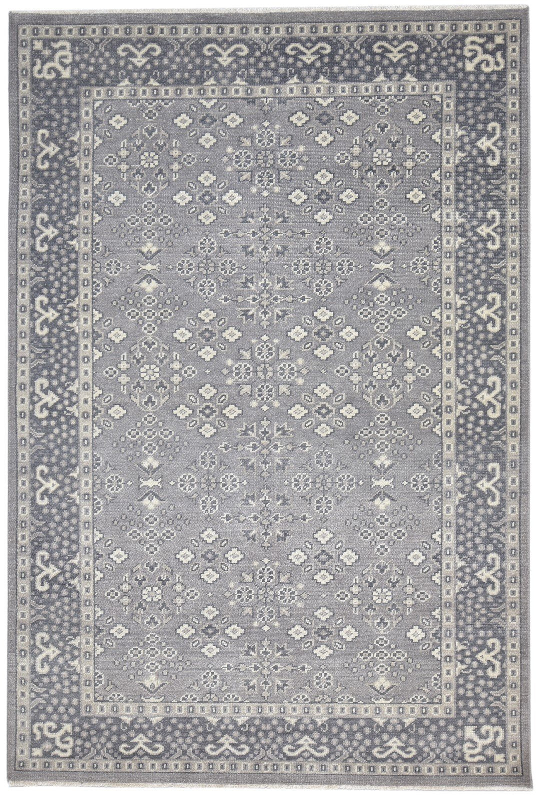 Wool Dark Grey Rug 6X9 Persian Hand Knotted Bokhara Oriental Room Size Carpet   7864800936085