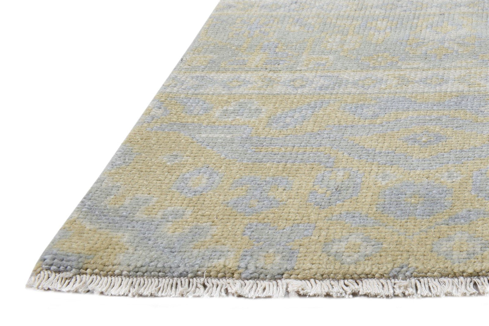 Wool Gold Rug 2' X 2' Persian Hand Knotted Oushak Oriental Small Carpet   7865157419157
