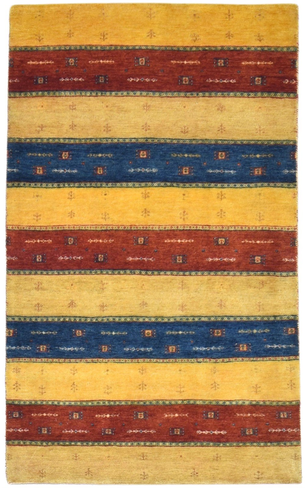 Wool Gold Rug 3' X 5' Persian Hand Knotted Gabbeh Tribal Room Size Carpet   7864868765845