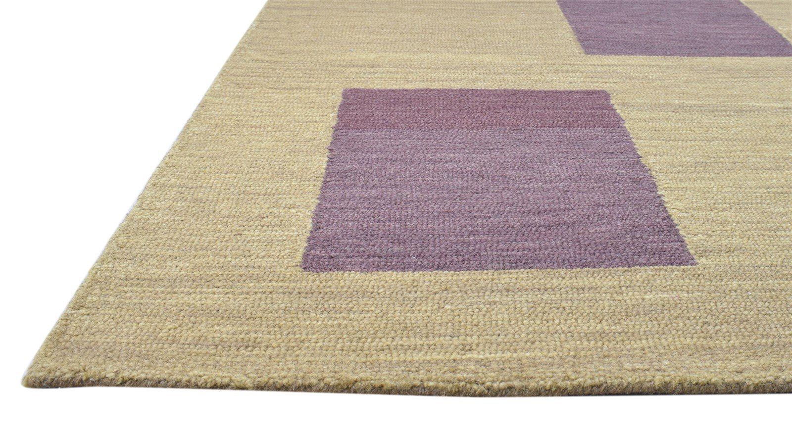 Wool Gold Rug 5' X 8' Modern Hand Tufted Scandinavian Geometric Room Size Carpet   7860685668501