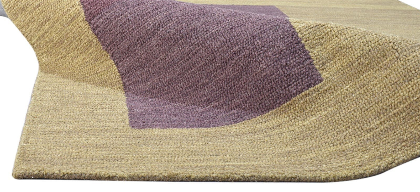 Wool Gold Rug 5' X 8' Modern Hand Tufted Scandinavian Geometric Room Size Carpet   7860685668501