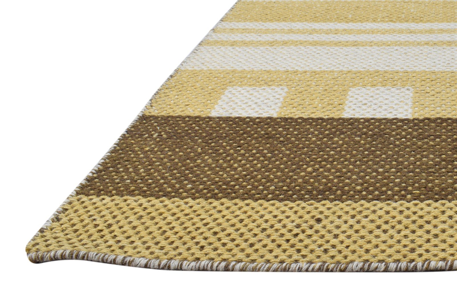 Wool Gold Rug 5X6 Southwestern Jacquard Loom American Tribal Room Size Carpet   7865004982421