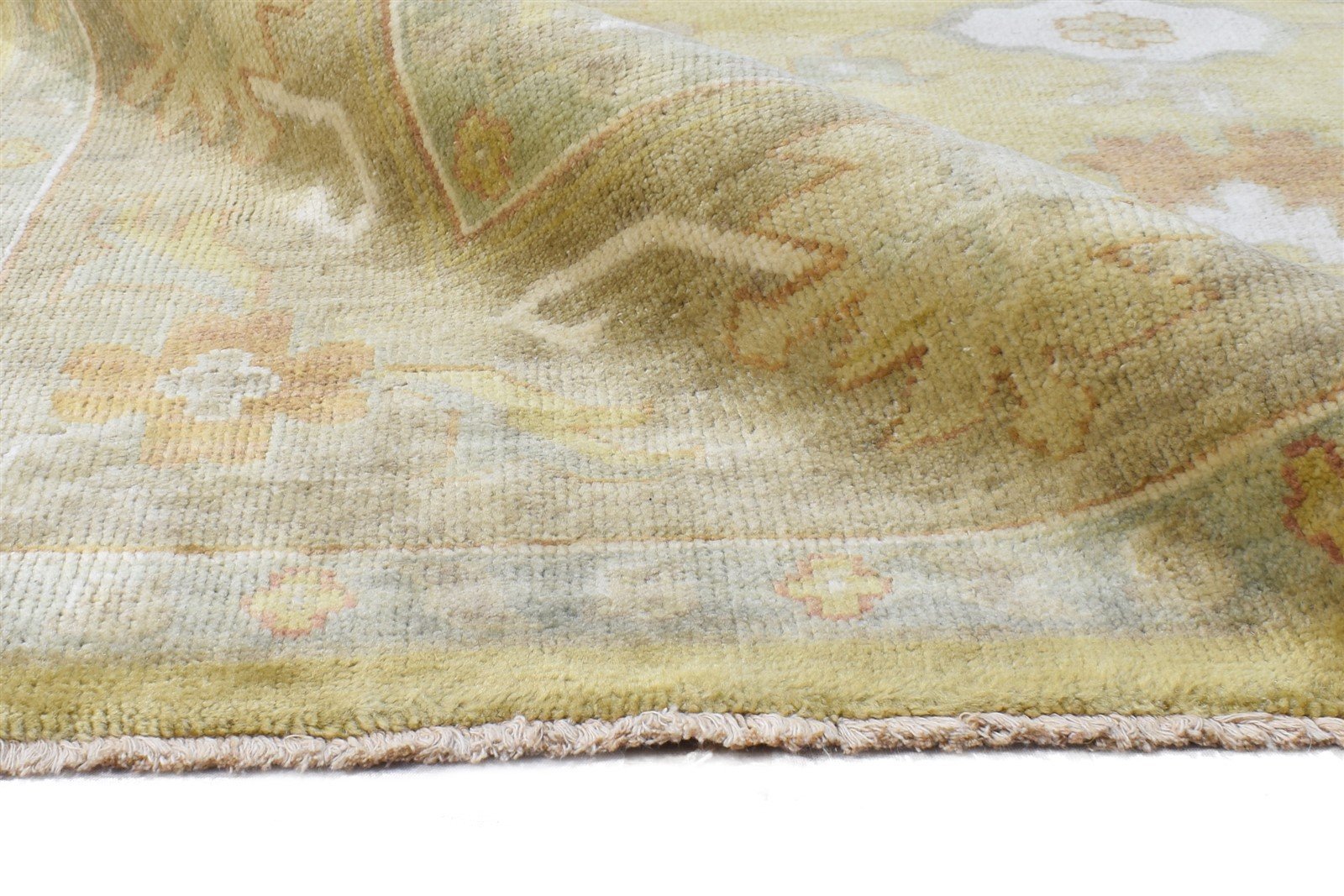 Wool Gold Rug 8' X 10' Persian Hand Knotted Oushak Oriental Large Carpet   7865009897621