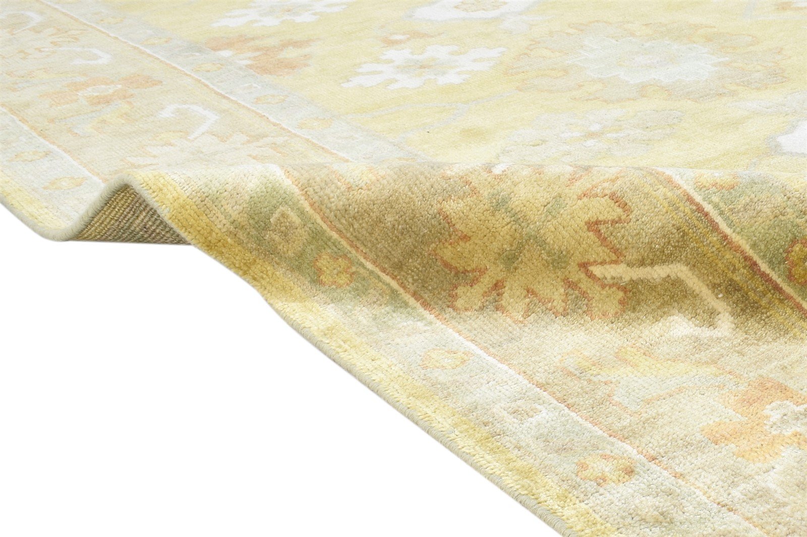 Wool Gold Rug 8' X 10' Persian Hand Knotted Oushak Oriental Large Carpet   7865009897621
