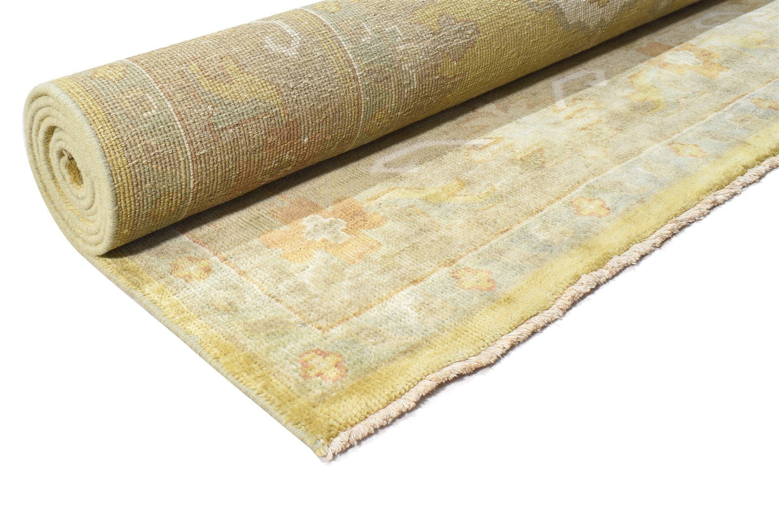Wool Gold Rug 8' X 10' Persian Hand Knotted Oushak Oriental Large Carpet   7865009897621