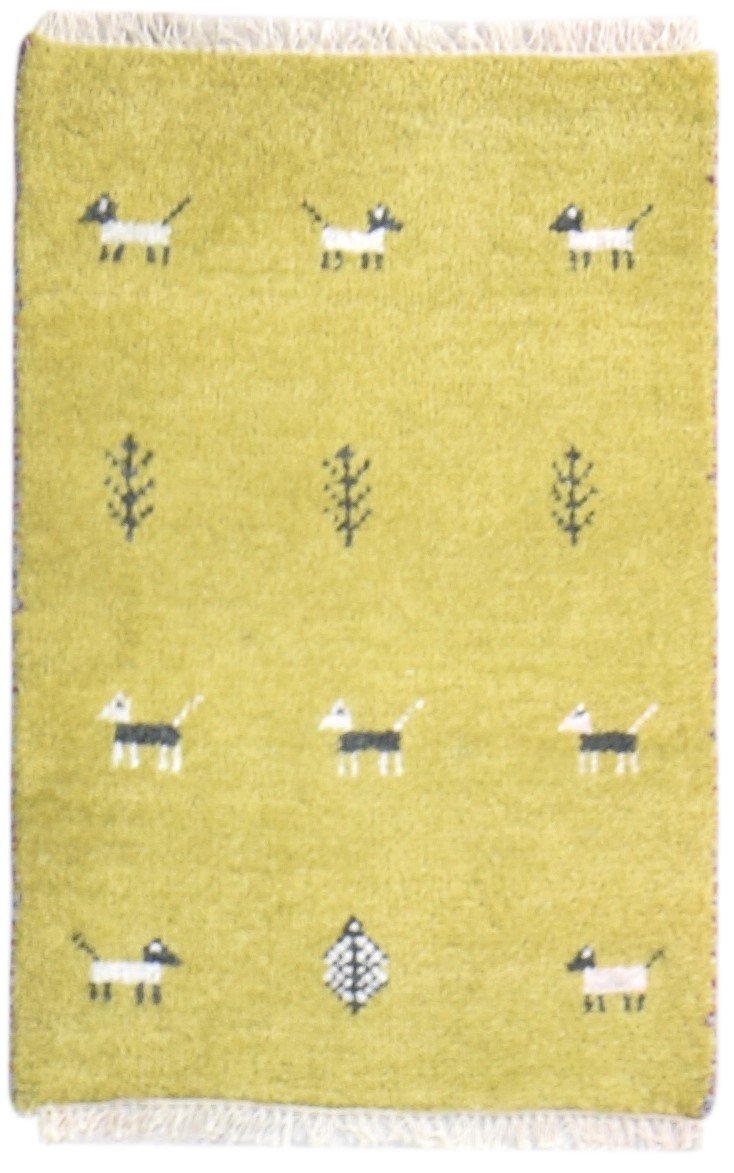 Wool Green Rug 2' X 3' Southwestern Hand Knotted American Tribal Small Carpet   7865062228117