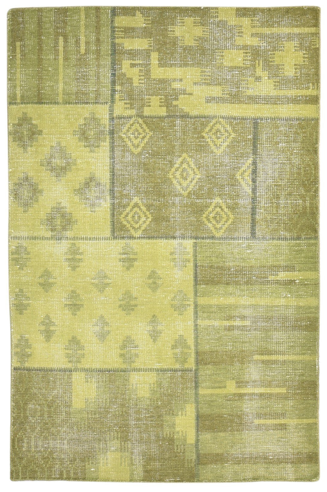 Wool Green Rug 4' X 7' Persian Hand Knotted Mughal Oriental Room Size Carpet   7864995250325