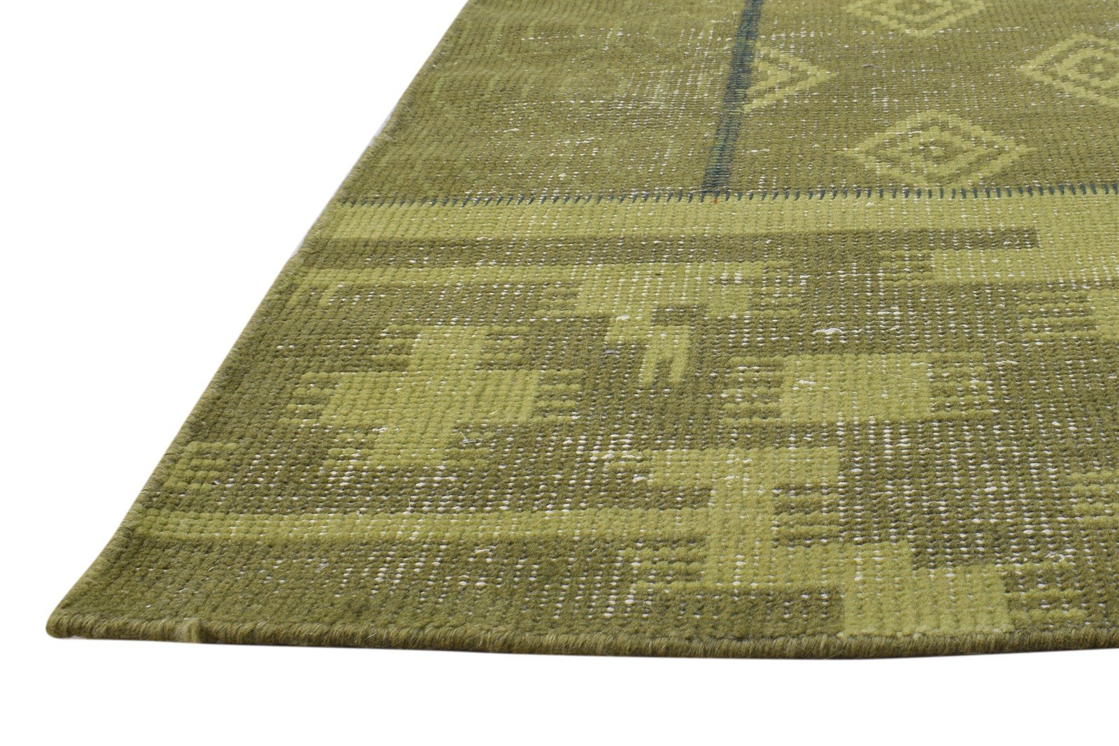 Wool Green Rug 4' X 7' Persian Hand Knotted Mughal Oriental Room Size Carpet   7864995250325