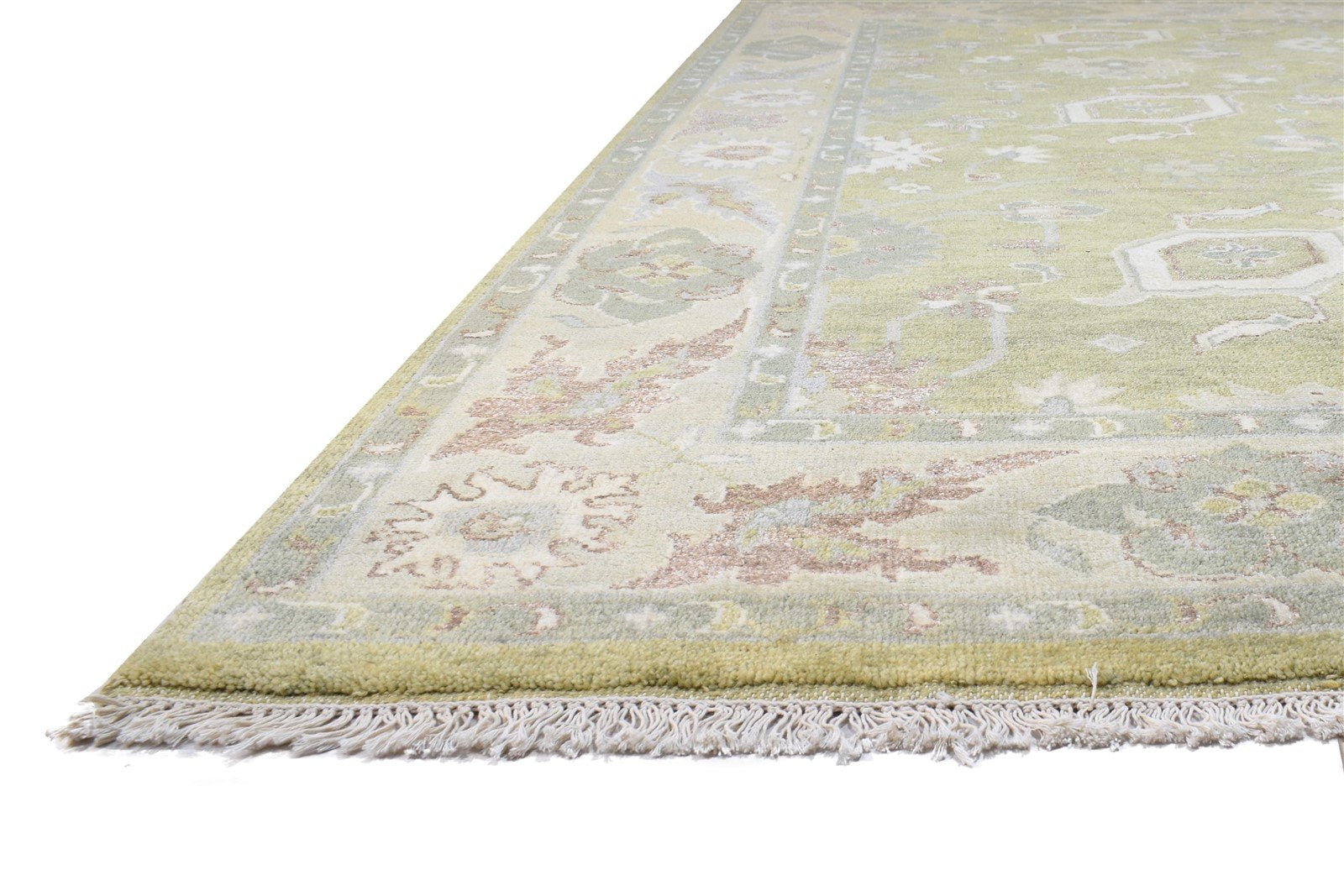 Wool Green Rug 8' X 10' Persian Hand Knotted Oushak Oriental Large Carpet   7864167563413