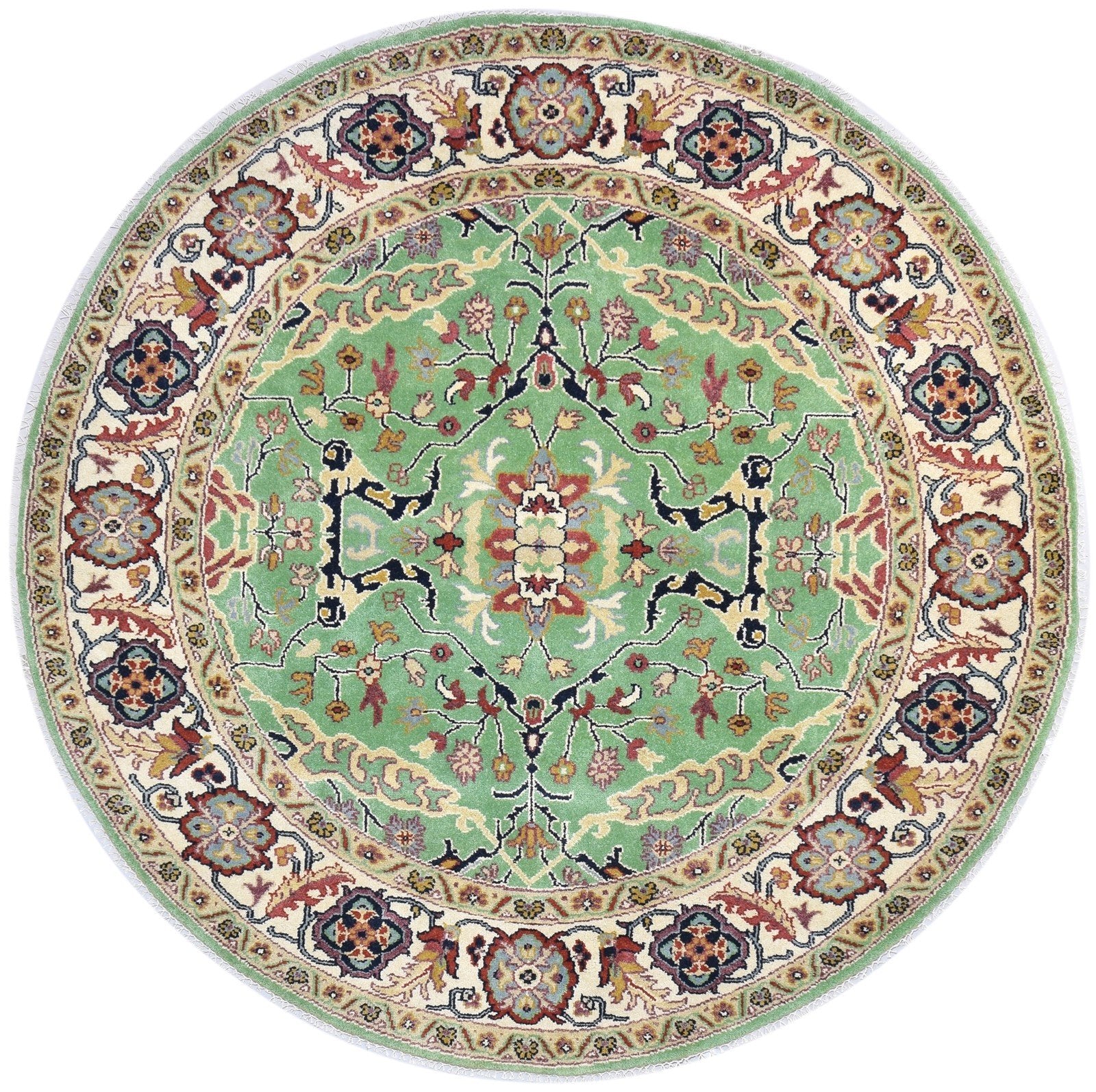 Wool Green Rug 8' X 8' Persian Hand Knotted Serapi Oriental Large Carpet   7864836456597