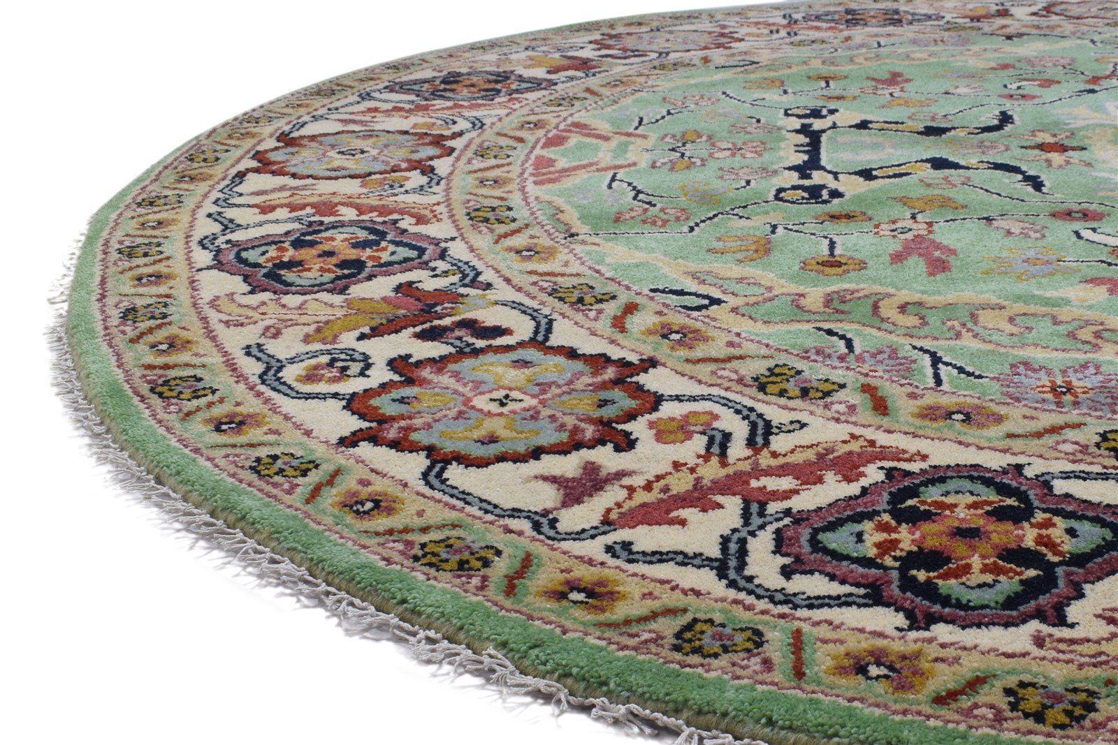 Brigitta Wool Green Rug 8' X 8' Persian Hand Knotted Serapi Oriental   7864836456597