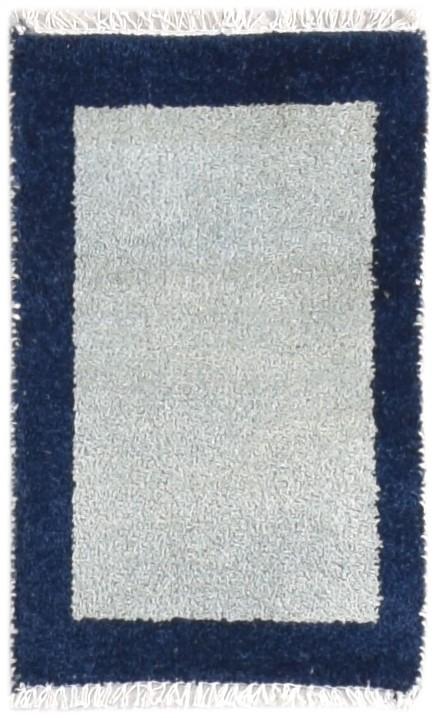 Wool Grey Rug 1' X 2' Tribal Hand Knotted Southwestern Bordered Small Carpet   7865184125077