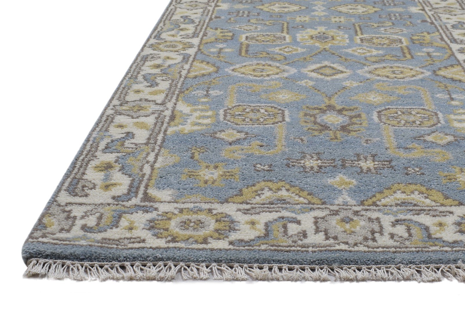 Wool Grey Rug 2'6 X 10' Persian Hand Knotted Oushak Oriental Small Runner   7864829182101