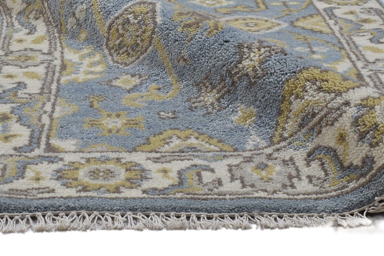 Wool Grey Rug 2'6 X 10' Persian Hand Knotted Oushak Oriental Small Runner   7864829182101