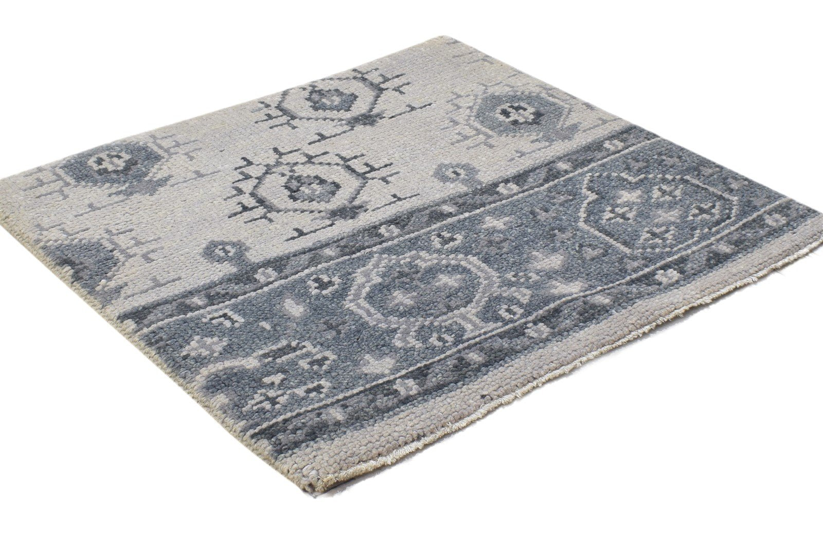 Billi Wool Grey Rug 2' X 2' Persian Hand Knotted Bokhara Oriental Square   7864842354837