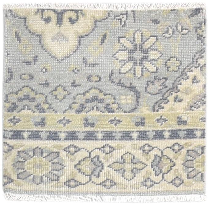 Wool Grey Rug 2' X 2' Persian Hand Knotted Oushak Oriental Small Carpet   7865153814677