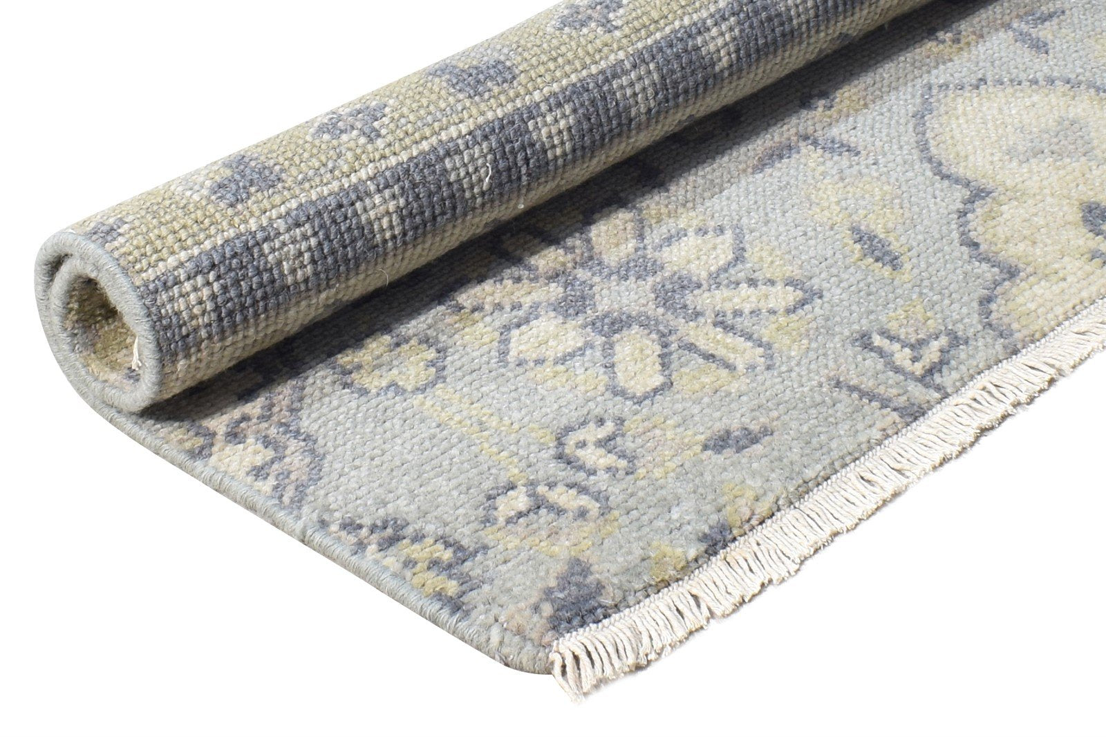 Glen Wool Grey Rug 2' X 2' Persian Hand Knotted Oushak Oriental   7865153814677