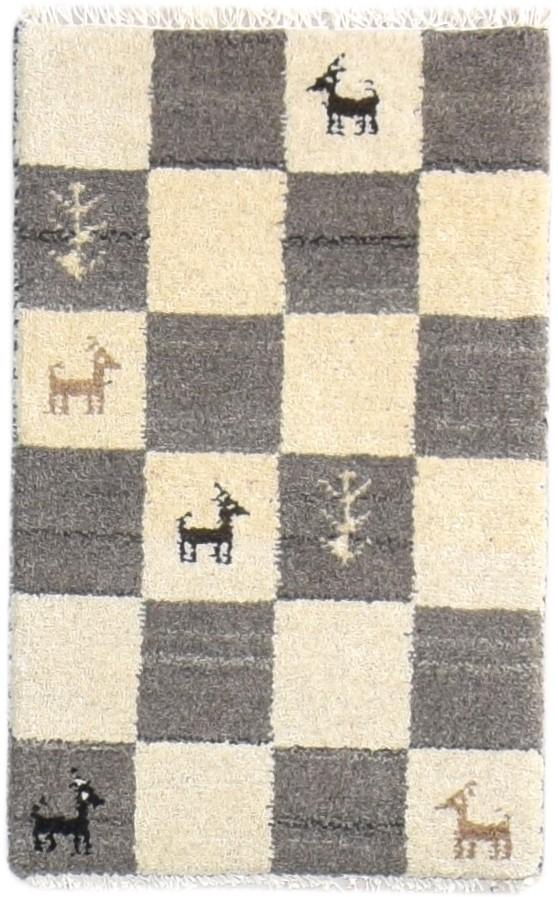 Wool Grey Rug 2' X 2' Southwestern Hand Knotted Gabbeh Tribal Small Carpet   7865102368917
